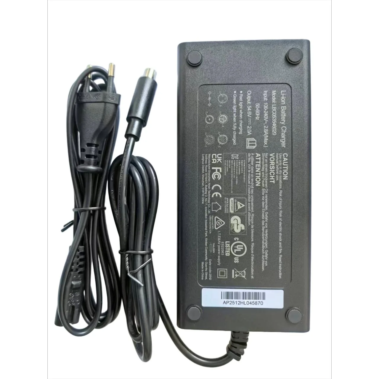 Lader 54.6V 2A DC 5.5×1.7 – ENGWE EP-2 Pro