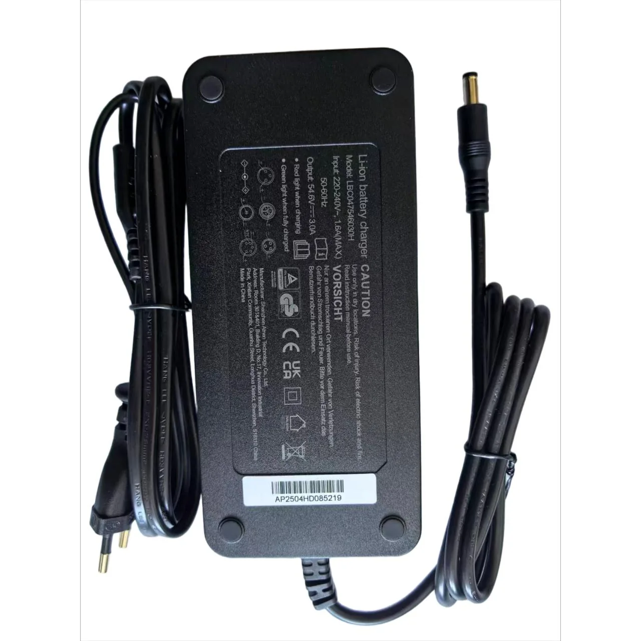 Lader 54.6V 3A DC5.5×2.1 – ENGWE M20, L20, X26, P26